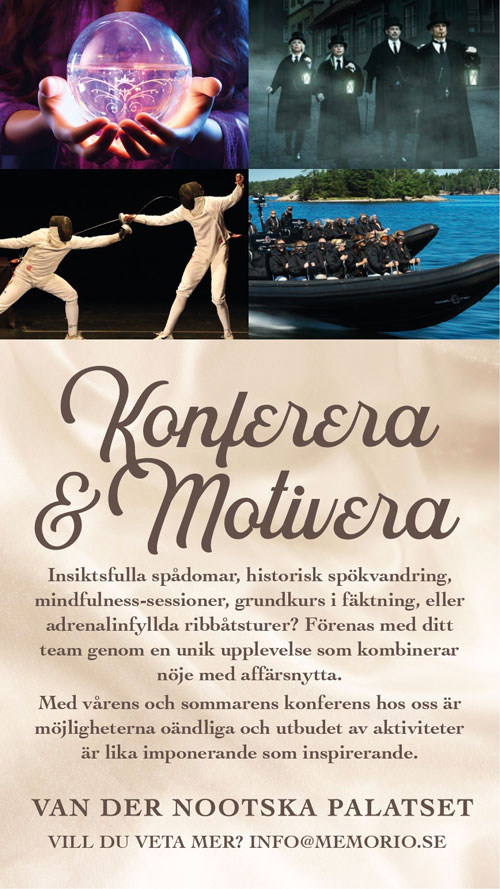 Konferera och motivera på Van der Nootska